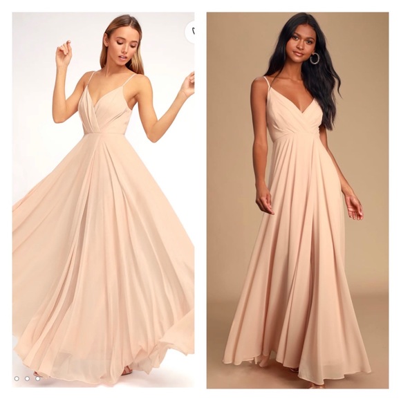 Lulus Dresses & Skirts - NWT LULU'S Blush Pink Sleeveless Maxi Dress Small Bridesmaid Formal Wedding